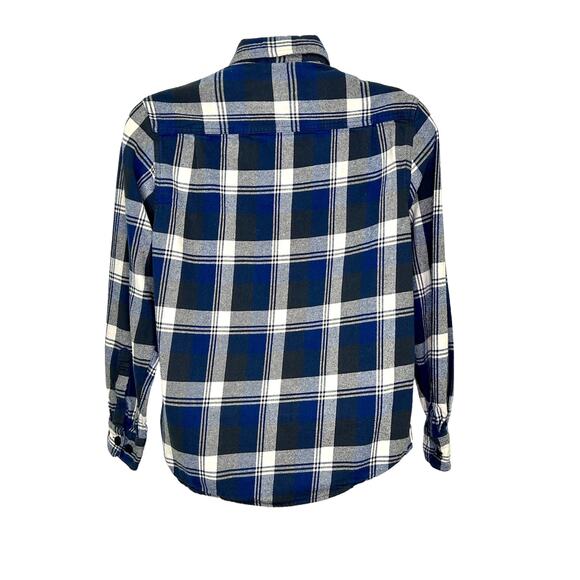Coleman Men's 100% Cotton Blue Plaid Flannel Work Shirt Long Sleeve Pockets Med - Picture 3 of 6